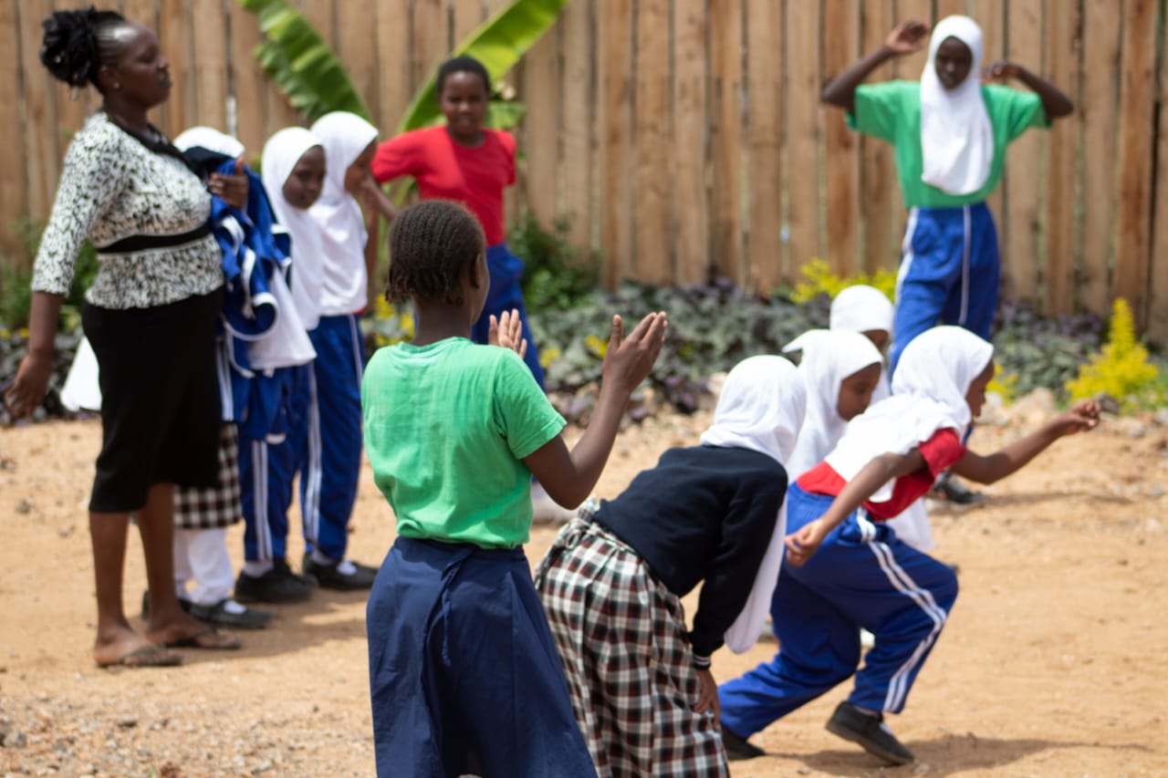 Children supporting one another